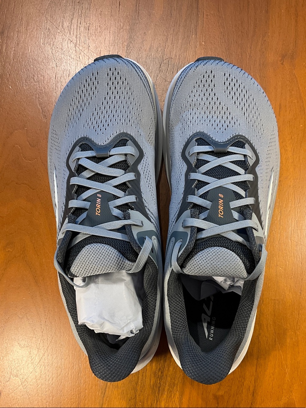 Altra Torin 8 Gray and Black Men's Running Shoes with Orange Accents - Picture 3 of 4